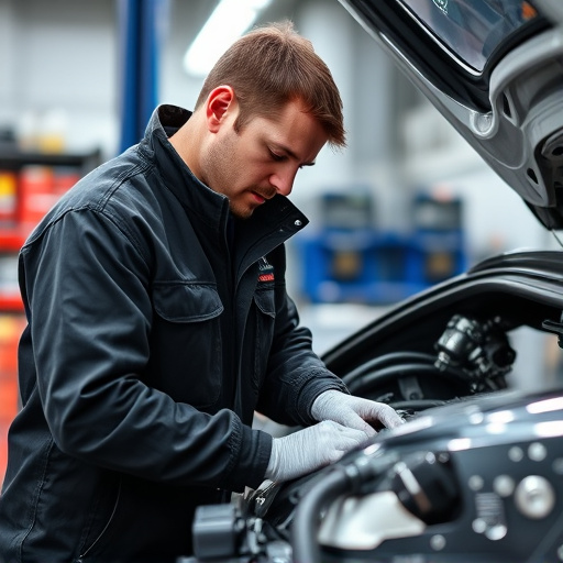 auto technician working