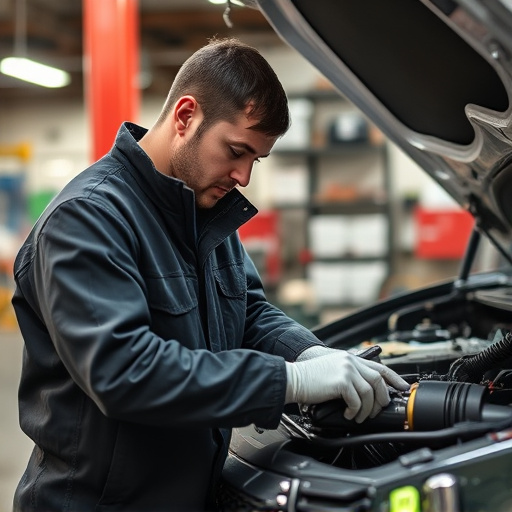 auto technician working