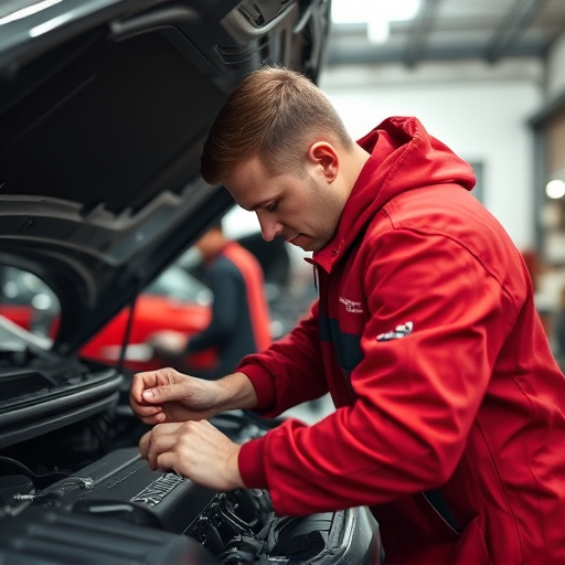 auto technician working