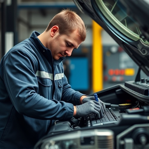auto technician working