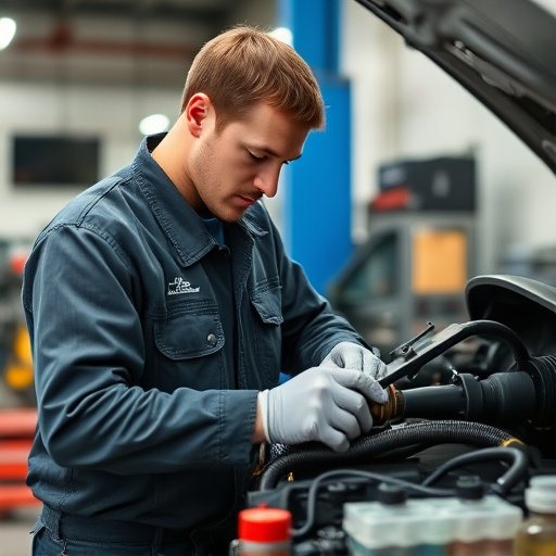 auto technician working