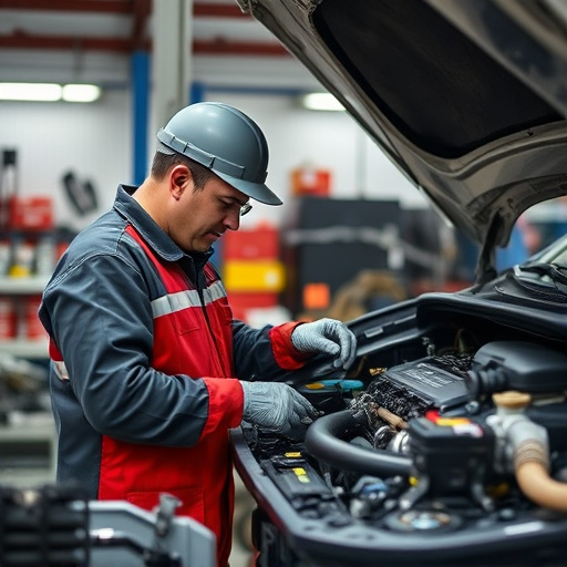 auto technician working