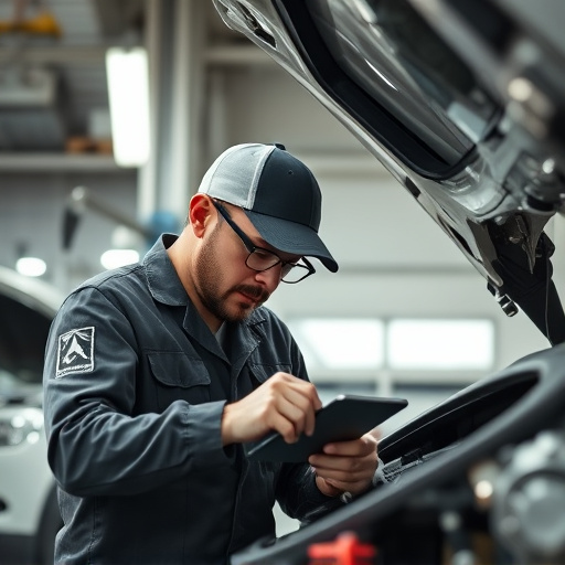auto technician working
