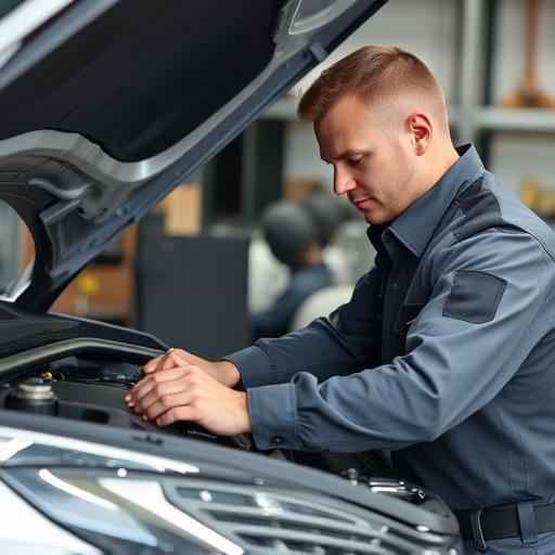 auto technician working