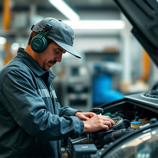 auto technician working