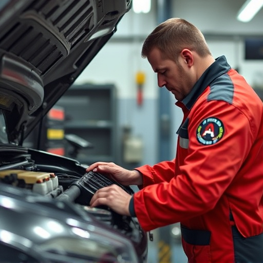 auto technician working