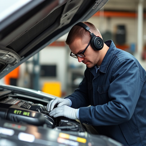auto technician working