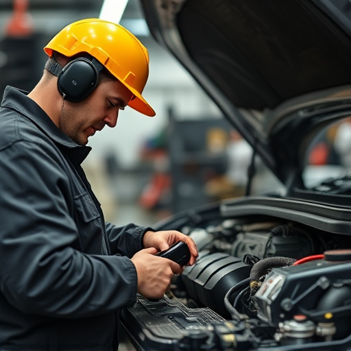 auto technician working