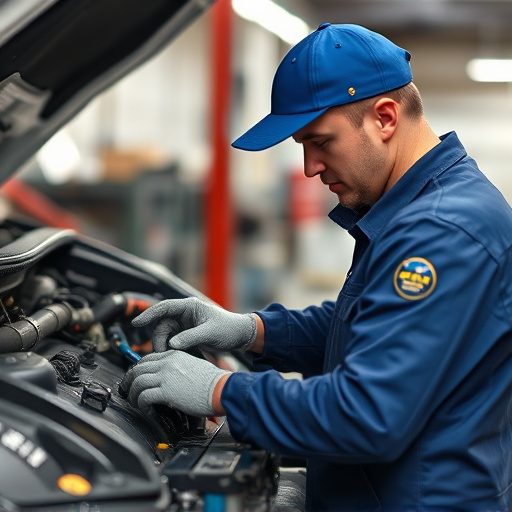 auto technician working