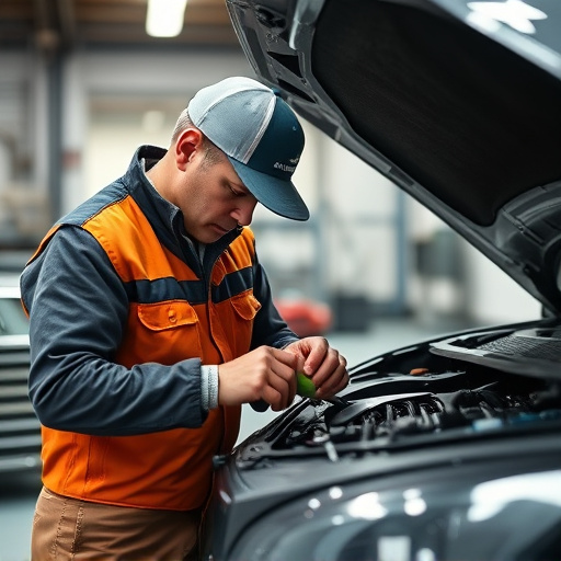 auto technician working