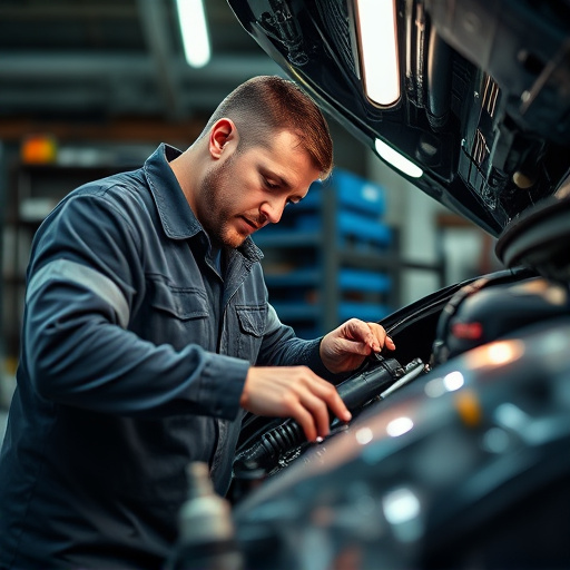 auto technician working