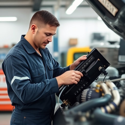 auto technician working