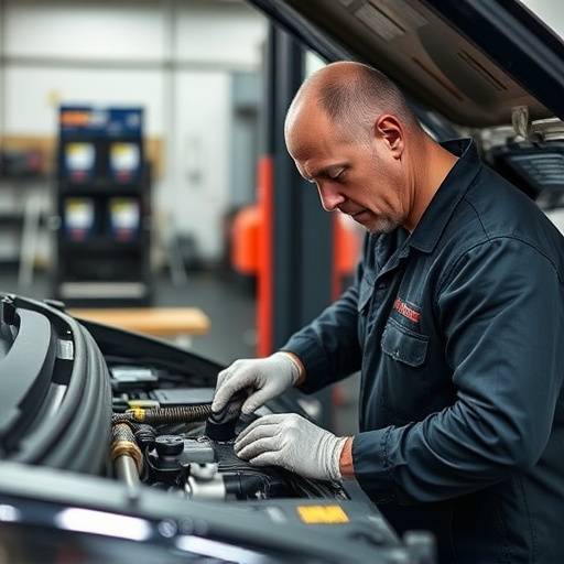 auto technician working