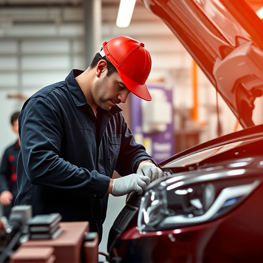 auto technician working