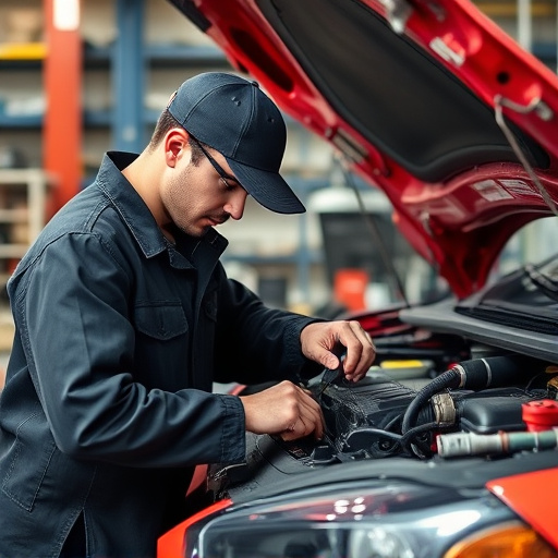 auto technician working