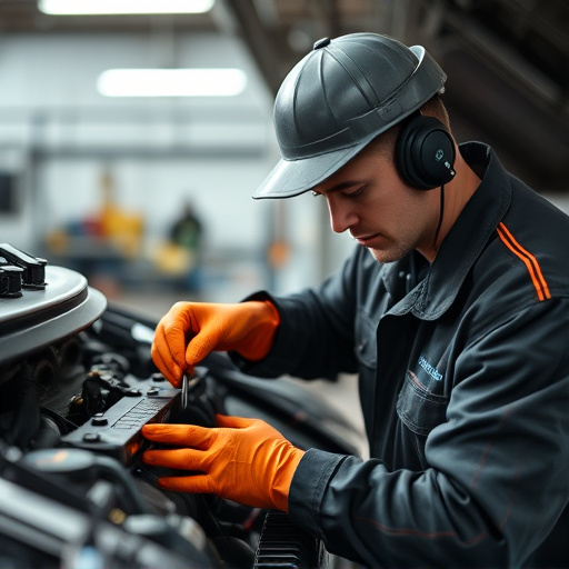 auto technician working