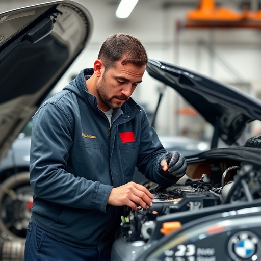 auto technician working