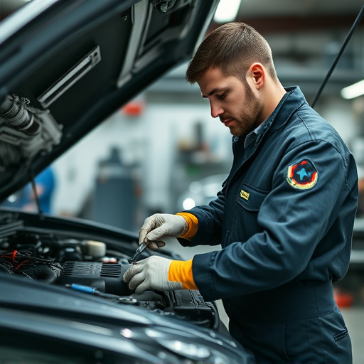 auto technician working