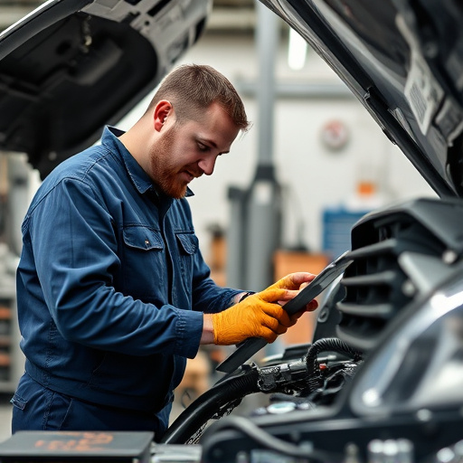 auto technician working