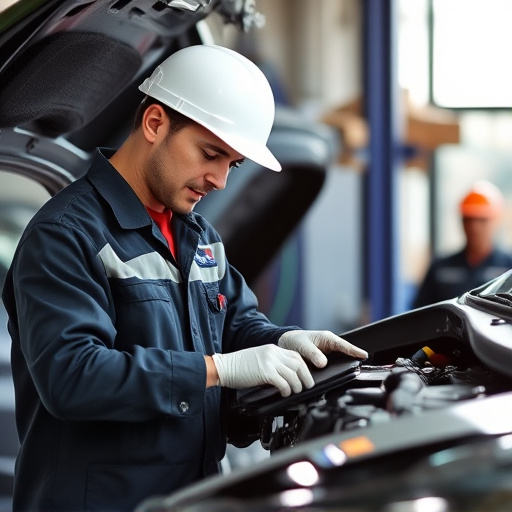 auto technician working