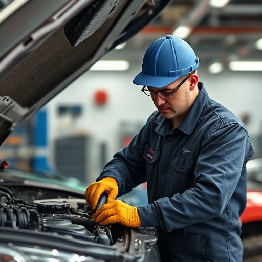 auto technician working
