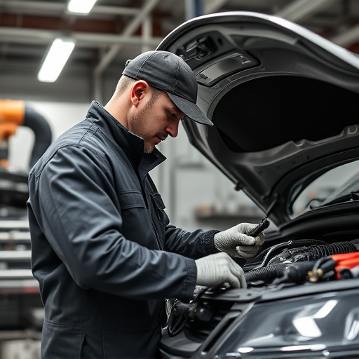 auto technician working
