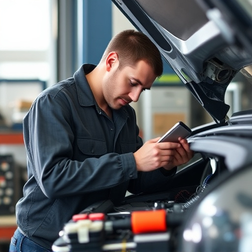 auto technician working