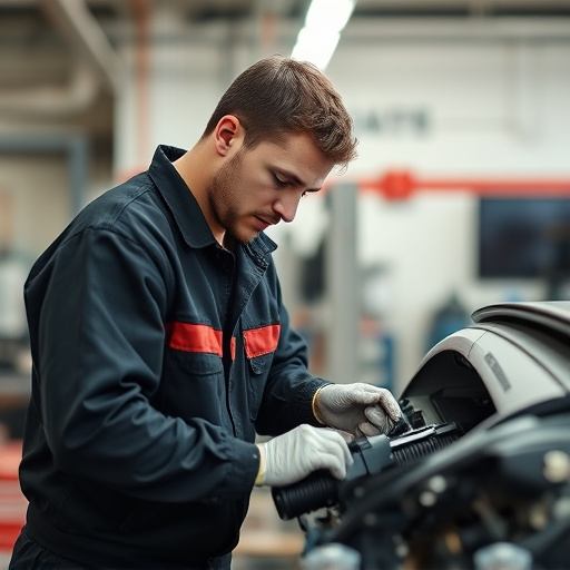 auto technician working