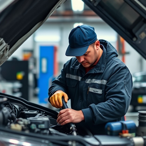 auto technician working