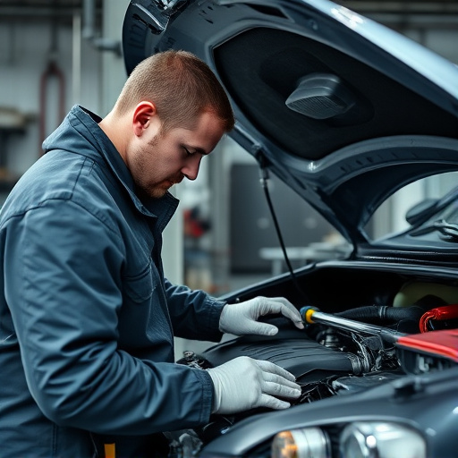 auto technician working