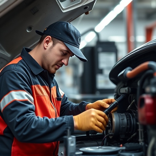 auto technician working