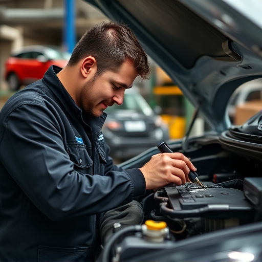 auto technician working