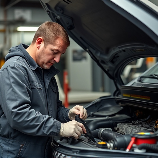 auto technician working