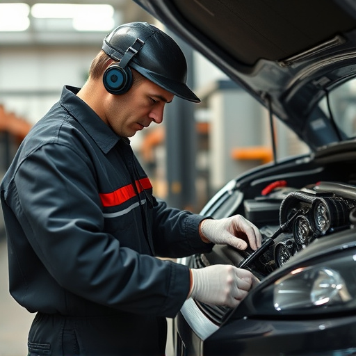 auto technician working