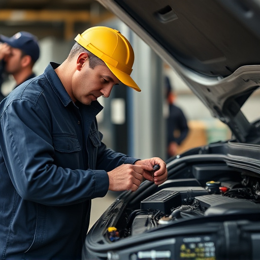 auto technician working