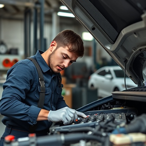 auto technician working