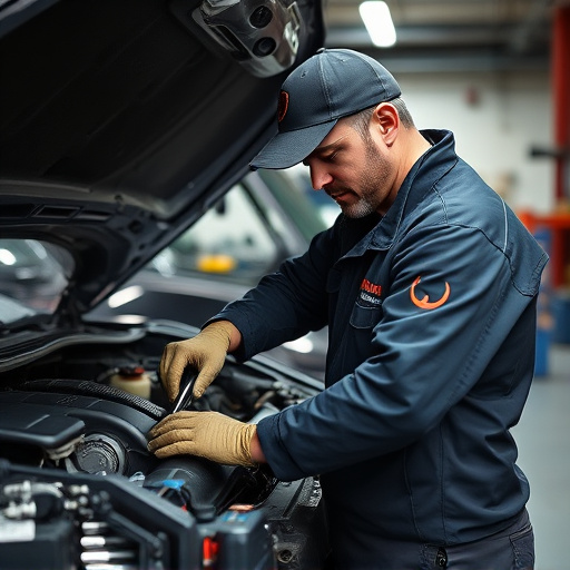 auto technician working
