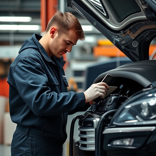 auto technician working