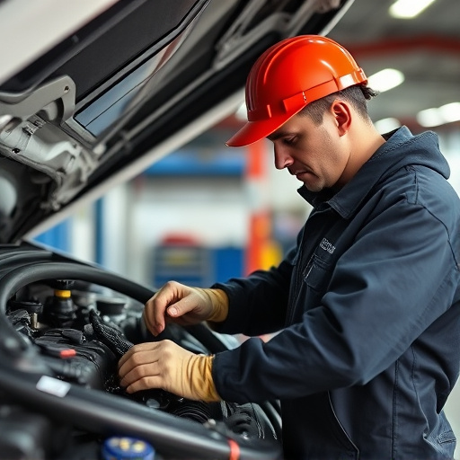 auto technician working