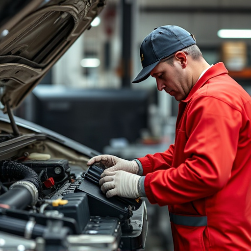 auto technician working
