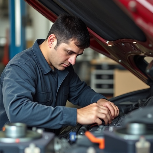 auto technician working