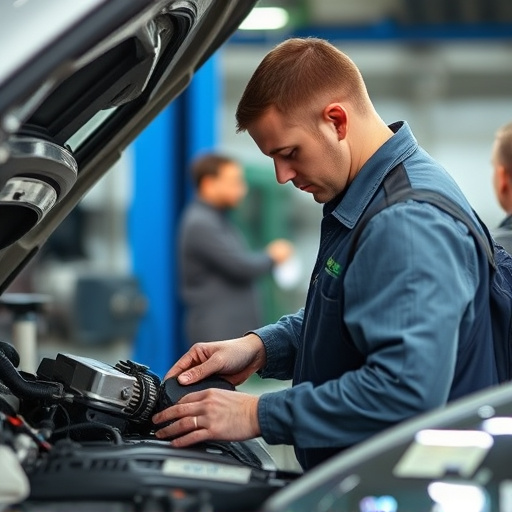 auto technician working