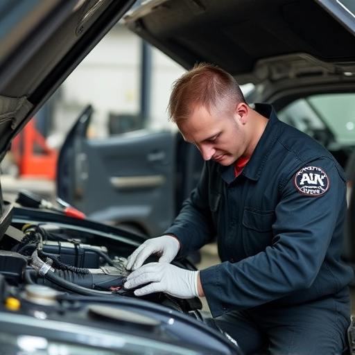 auto technician working