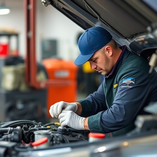 auto technician working