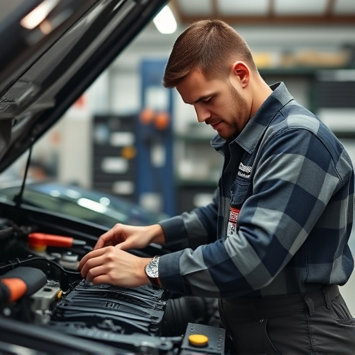 auto technician working