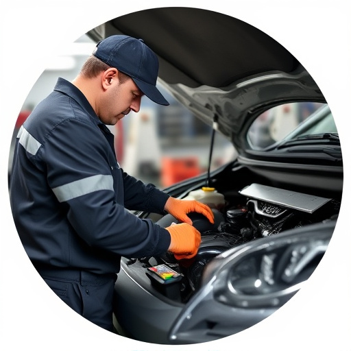 auto technician working