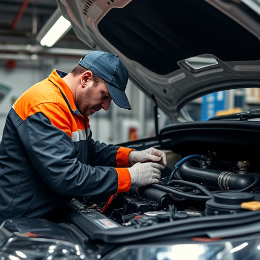auto technician working
