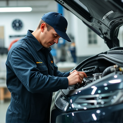 auto technician working