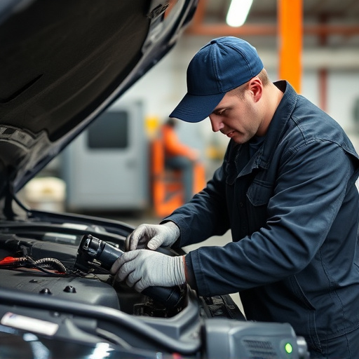 auto technician working