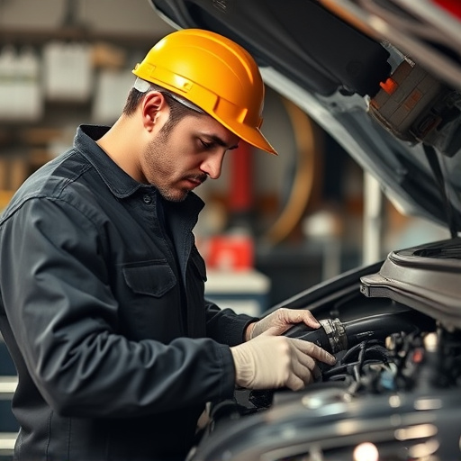auto technician working